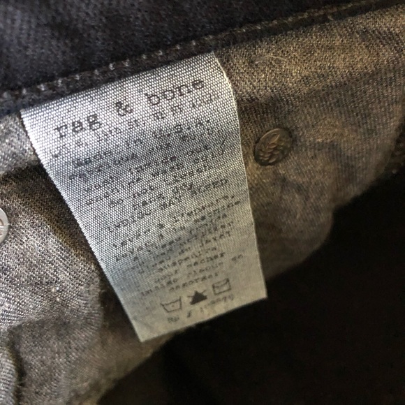 Rag & Bone black skinny frayed hem jeans - Picture 8 of 10